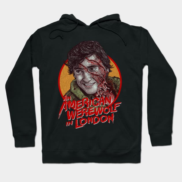 An American Werewolf (DISTRESSED) Hoodie by PeligroGraphics